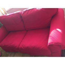 IKEA EKTORP two seat RED sofa