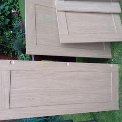 Howdens kitchen unit doors. Veneered light oak finish.