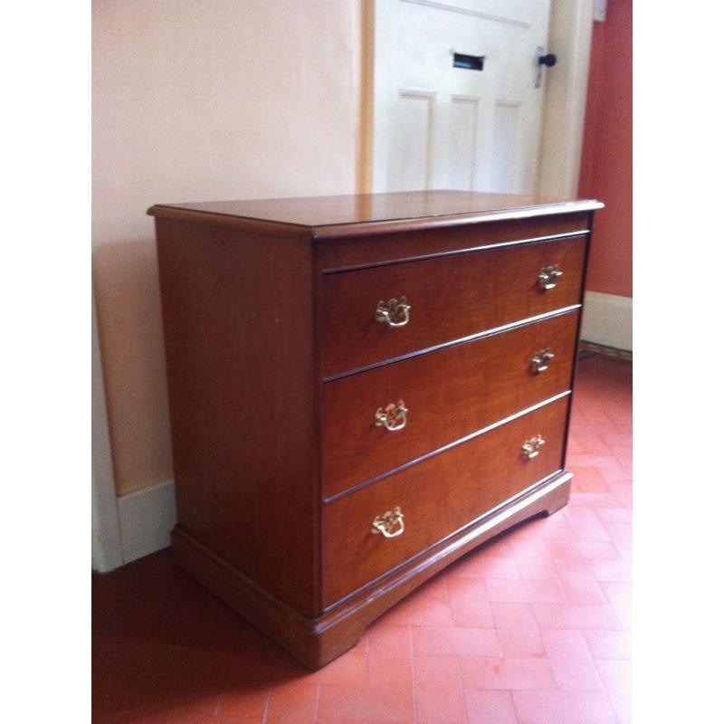 STAG Walnut Colour Antique Style Chest of Drawers Dresser