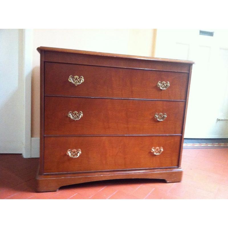 STAG Walnut Colour Antique Style Chest of Drawers Dresser