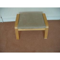 IKEA POANG beech wood Footstool & cream padded cover - great condition