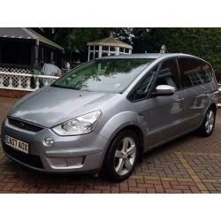 Ford S max 1.8 TDci Titanium2007 full leather interior 7 seater aircon cruise alloys manual silver