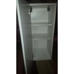 White wall cupboard bathroom cabinet