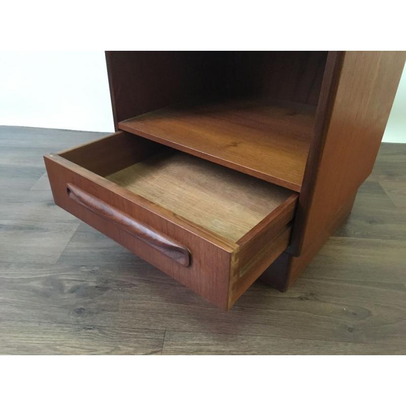 Retro Teak G-Plan Fresco Bedside Table Cabinet Drawers - Vintage - GPlan G Plan