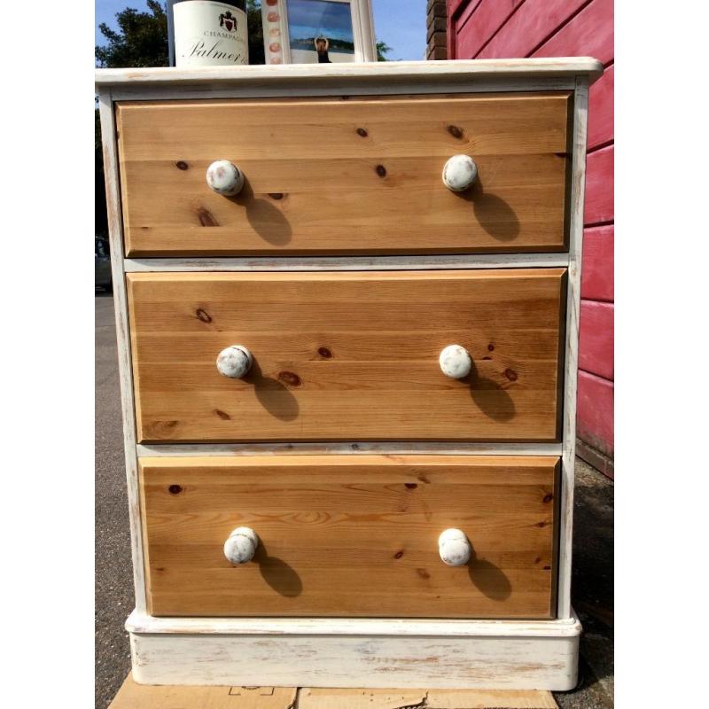 Upcycled Traditional Shabby Chic Pine Drawers