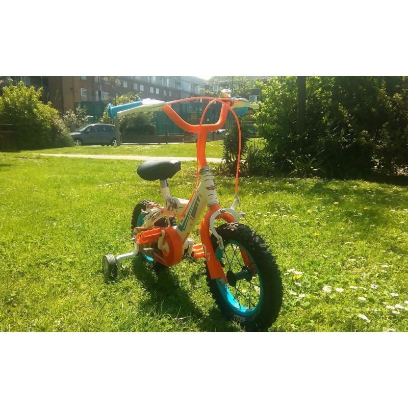 Kids bicycle Disney planes (Dusty) in orange+white