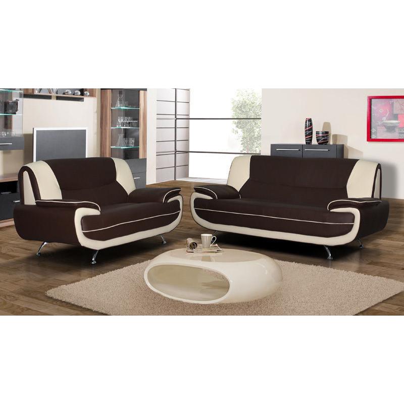 ""50 % OFF SALE""BLACK AND WHITE KEROL 3 AND 2 SEATER LEATHER SOFA