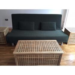 IKEA SOFA BED (FUTON) IN FOREST GREEN