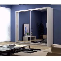 *** FREE DELIVERY IN LONDON *** BRAND NEW GERMAN QUALITY BIG SLIDING DOOR FULL MIRROR WARDROBE