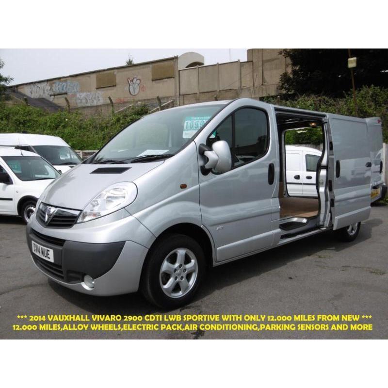 2014 VAUXHALL VIVARO 2900 CDTI SPORTIVE LWB DIESEL VAN WITH ONLY 12.000 MILES FR