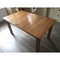 Chunky Farmhouse Solid Oak Kitchen Dining Table NEW / Unused Bargain 150cm x 90cm (Collection Only)