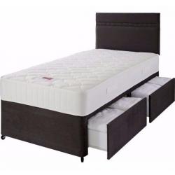 == BRAND NEW SINGLE DIVAN BED WITH MATTRESS == + HEADBOARD AND STORAGE DRAWERS OPTION== CALL NOW ==