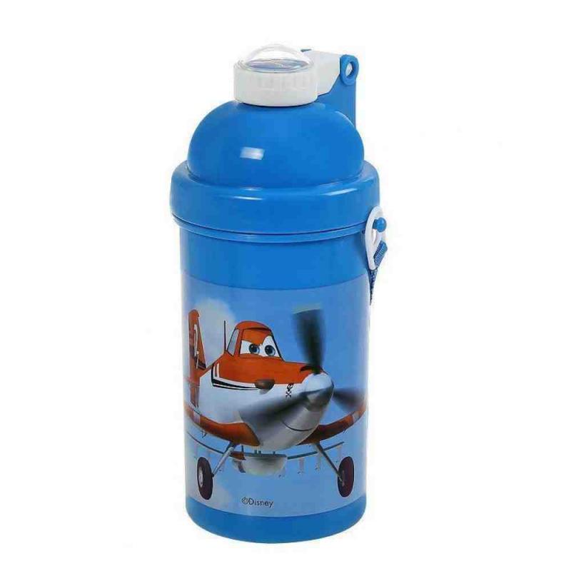 Character Pop-Up Drink Bottle & Lanyard - Disney Planes *BRAND NEW*