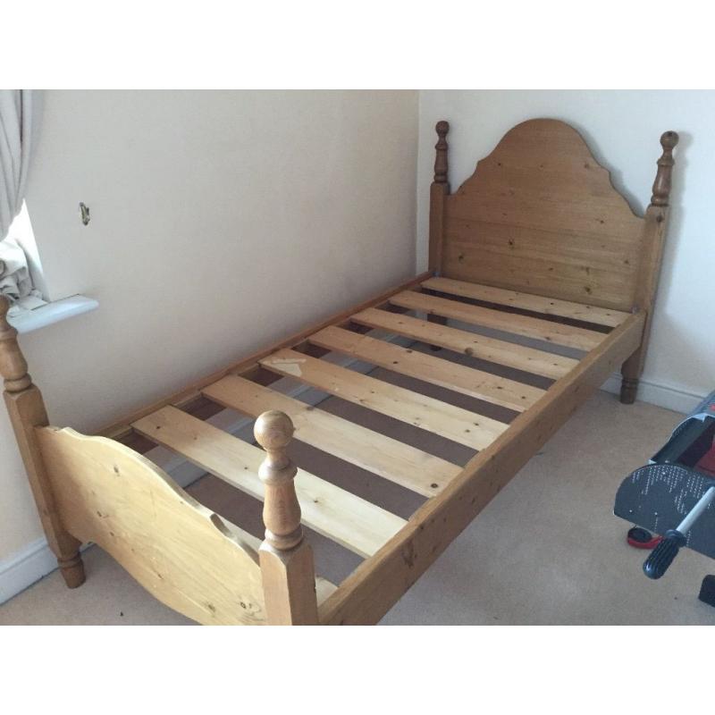 Solid pine single bed