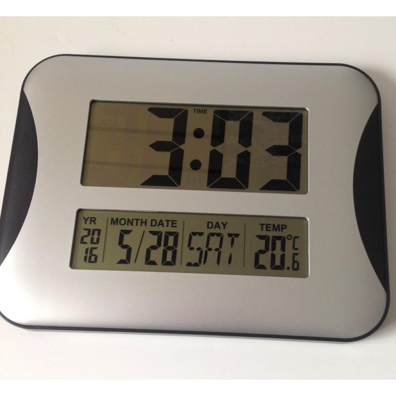 Brand New Hippih Large LCD Digital Wall Clock