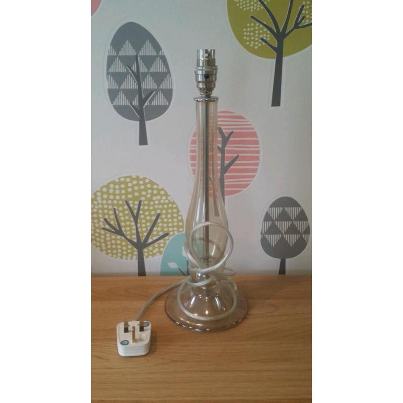 Glass clear lamp base just need lampshade in vgc order