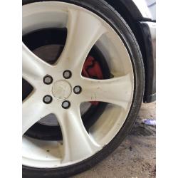 17 in Khan alloy wheels and tyres 5x100 Vw/Audi fit