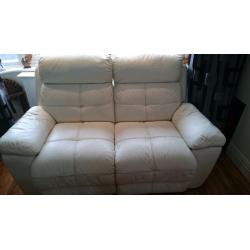 Excellent Quality DFS recliner white 3+2 sofa.