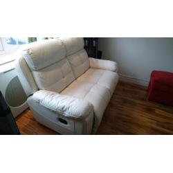 Excellent Quality DFS recliner white 3+2 sofa.