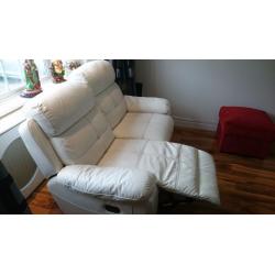 Excellent Quality DFS recliner white 3+2 sofa.