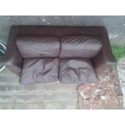 Brown Leather Sofa Bed