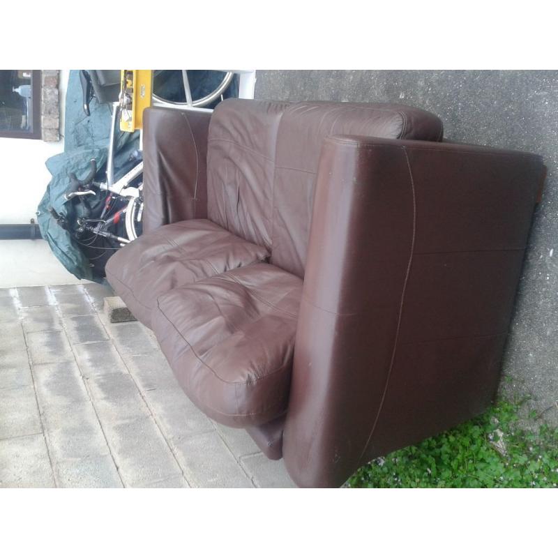 Brown Leather Sofa Bed