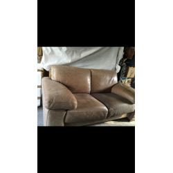 NATUZZI NUBUCK/LEATHER SOFA