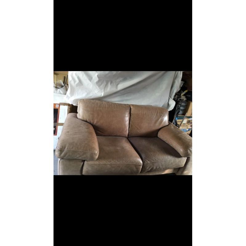 NATUZZI NUBUCK/LEATHER SOFA