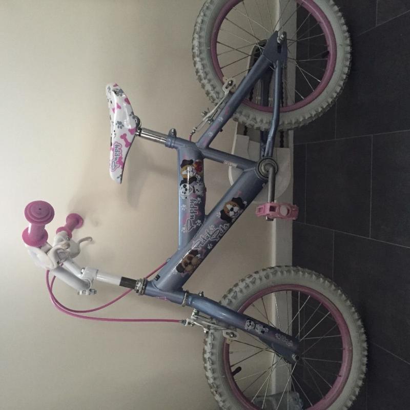 Girls 16" puppy bike