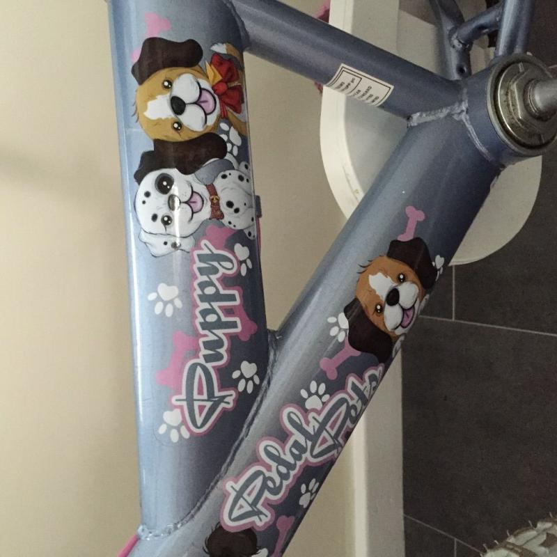 Girls 16" puppy bike