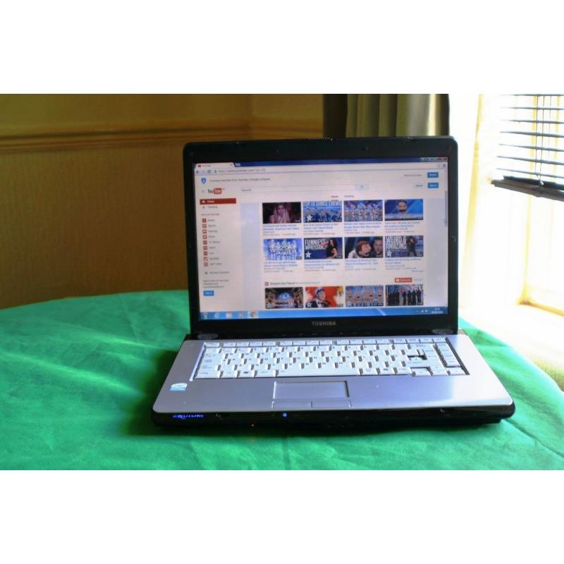 TOSHIBA LAPTOP WI-FI WINDOWS 7 / HDMI , 160 gb hd / 2 gb ram / duel core