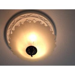 ivory/cream glass light fitting