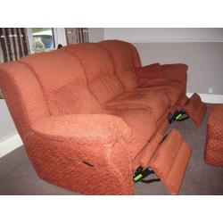 3 Piece Suite with Matching Foot Stool