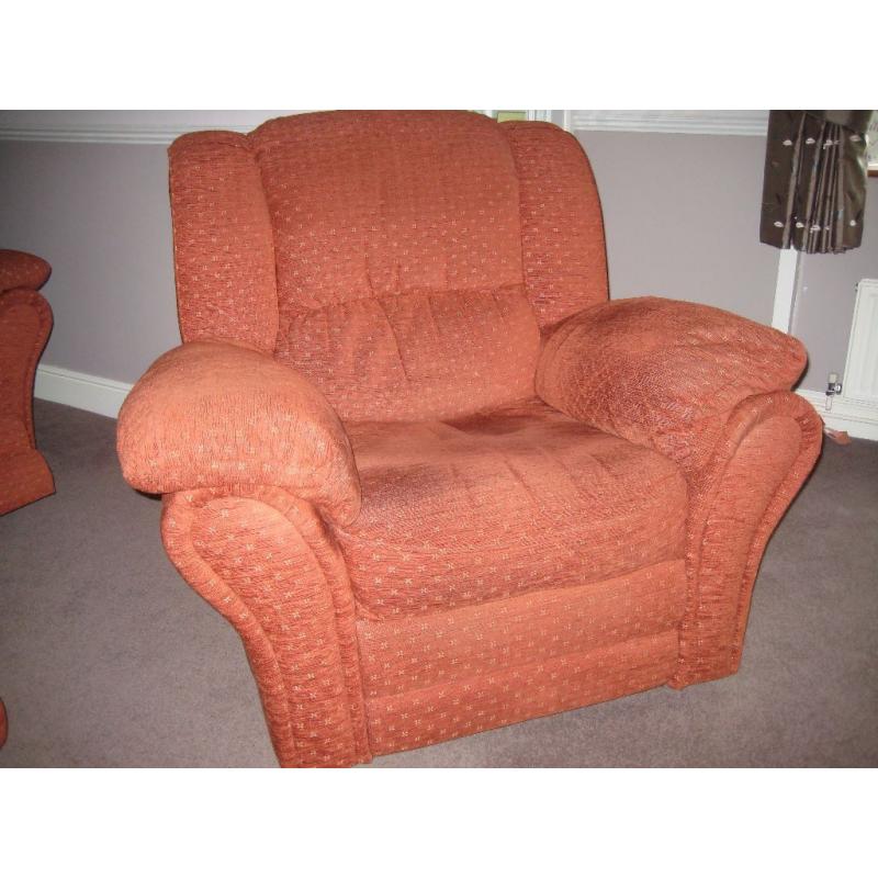 3 Piece Suite with Matching Foot Stool