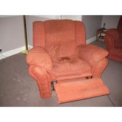 3 Piece Suite with Matching Foot Stool