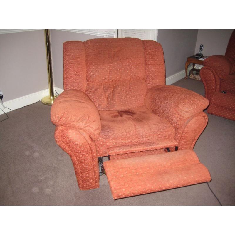 3 Piece Suite with Matching Foot Stool