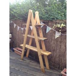 Garden rustic shelves , Flower/Plant display , Garden Furniture .