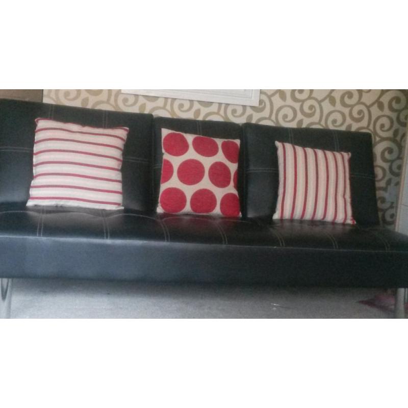 As new 3 x modern and stylish red and beige cushion