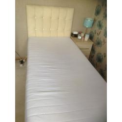 SINGLE DIVAN BED WITH MEMORY FOAM MATTRESS AND HEADBOARD