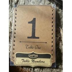 Hessian lace table runners, table plan, table numbers - rustic wooden theme items