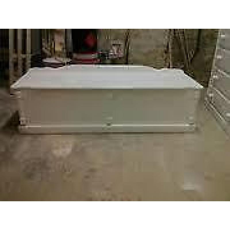 Large white blanket box storage chest