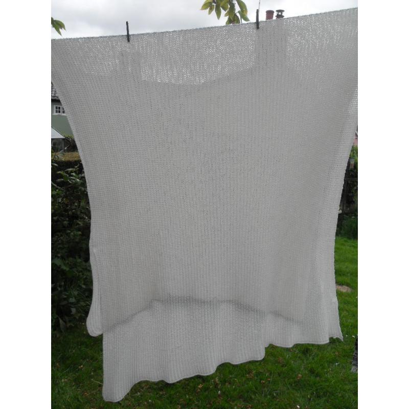 Huge white knitted blanket/throw By IKEA