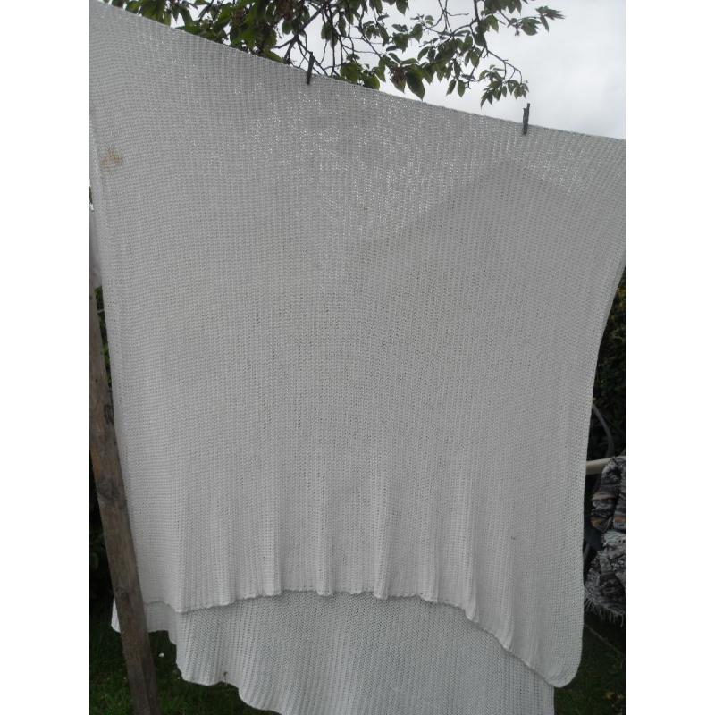 Huge white knitted blanket/throw By IKEA