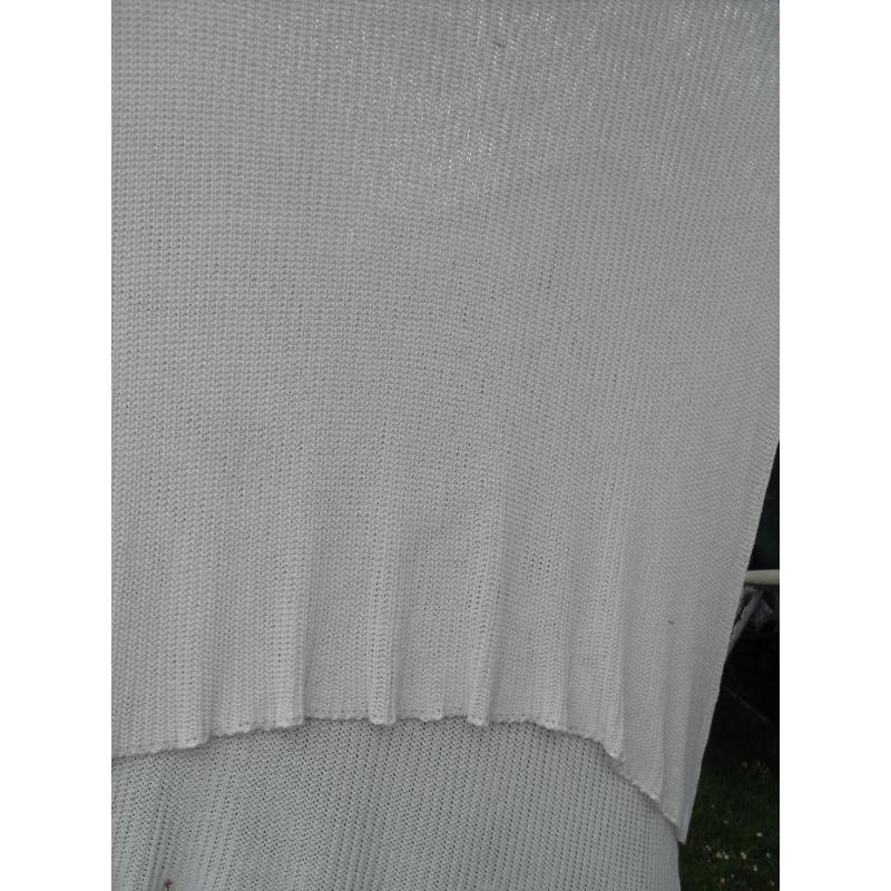 Huge white knitted blanket/throw By IKEA