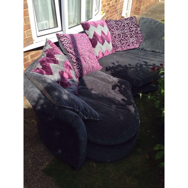 Large DFS cuddle sofa and chair