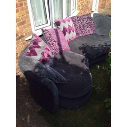 Large DFS cuddle sofa and chair