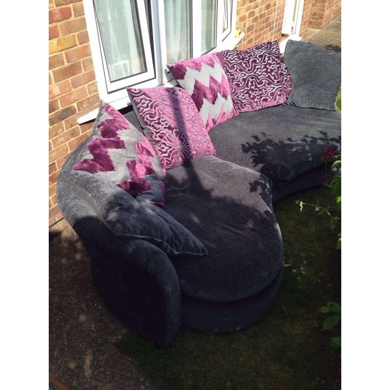 Large DFS cuddle sofa and chair