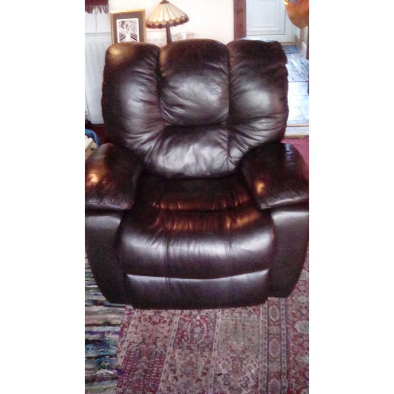 Leather Recliner Armchair