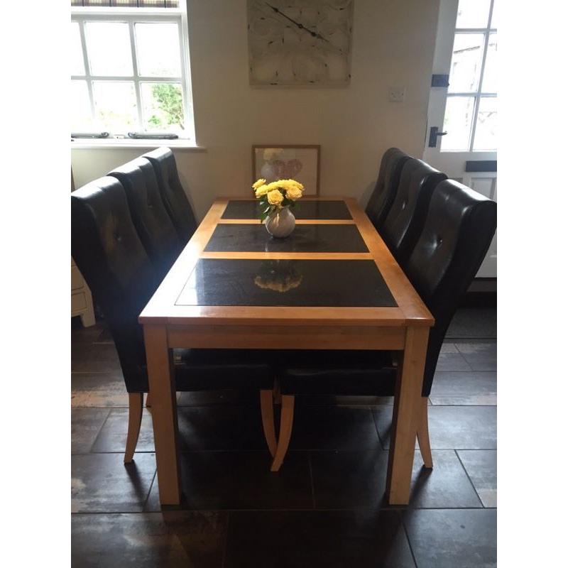 Six Seater Dining Room Table & Chairs