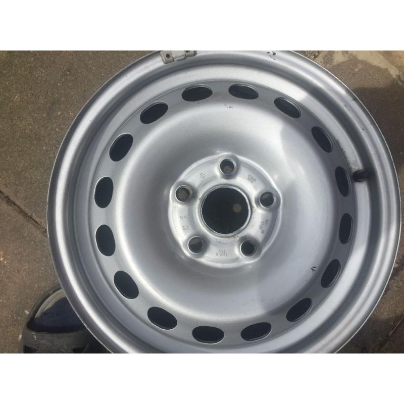 VW CADDY (13-14 PLATE) STEEL WHEEL 40 POUNDS!!!!!!!!!!!!!!!!!!!!!!